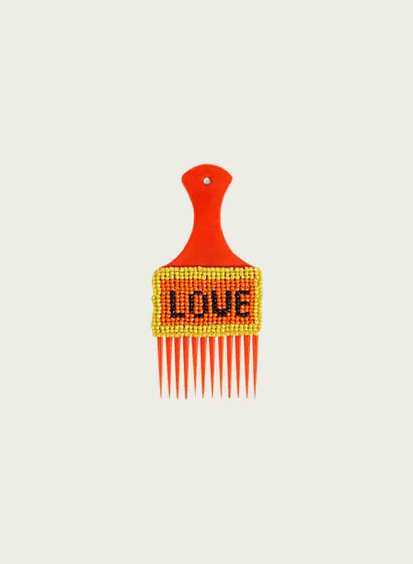NJAC KELLY LOVE COMB RED WITH YELLOW