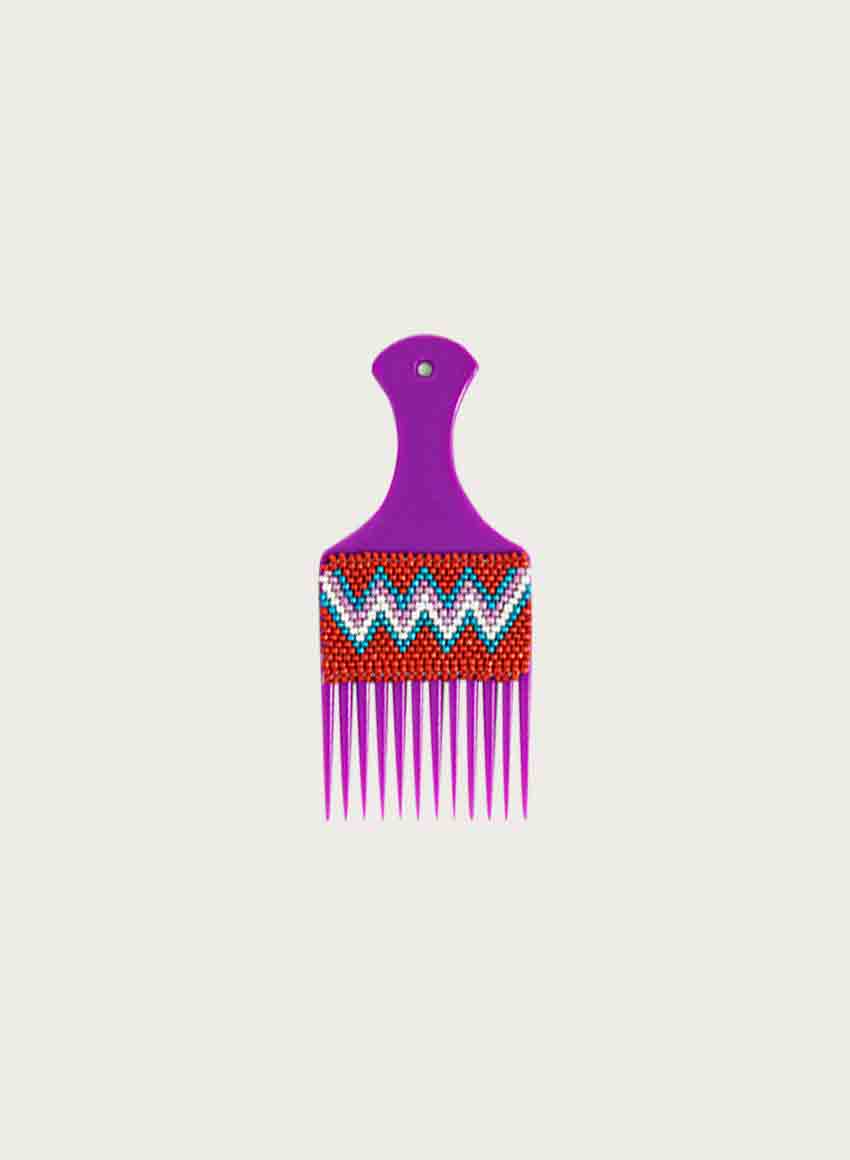 NJAC ZARA COMB PURPLE WITH RED BEAD