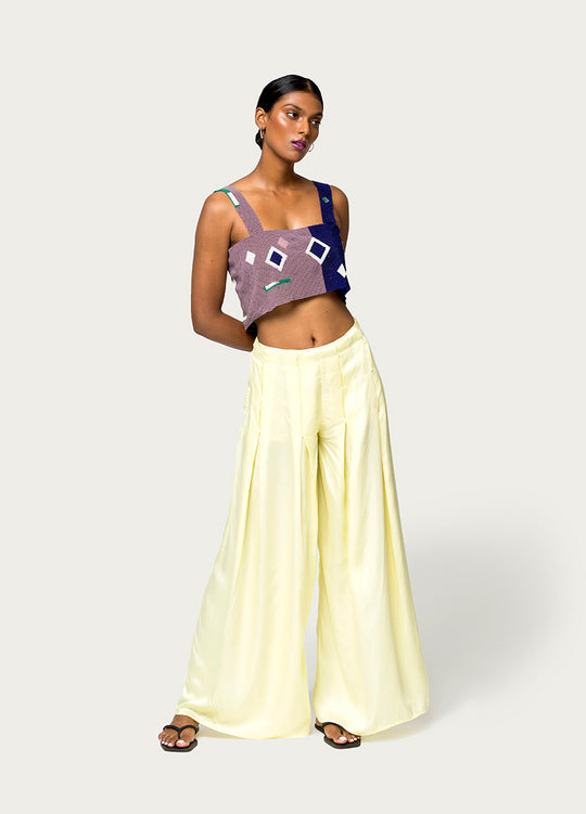 Antassia Beaded Top - Aubergine