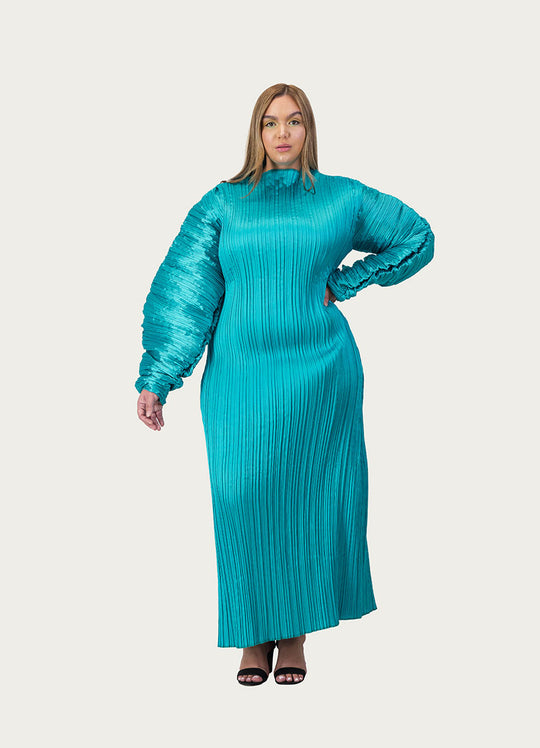 Maxi Oversized Slv Dress Aqua