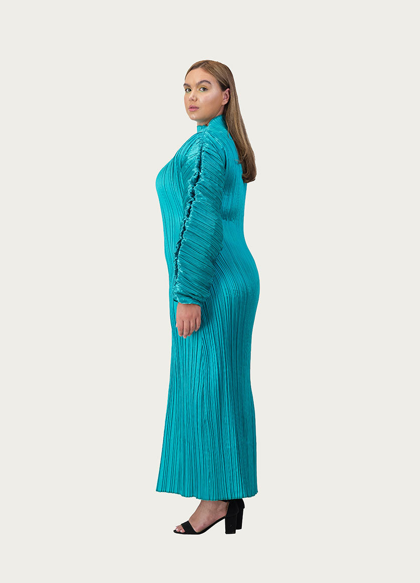 Maxi Oversized Sleeve Dress Aqua