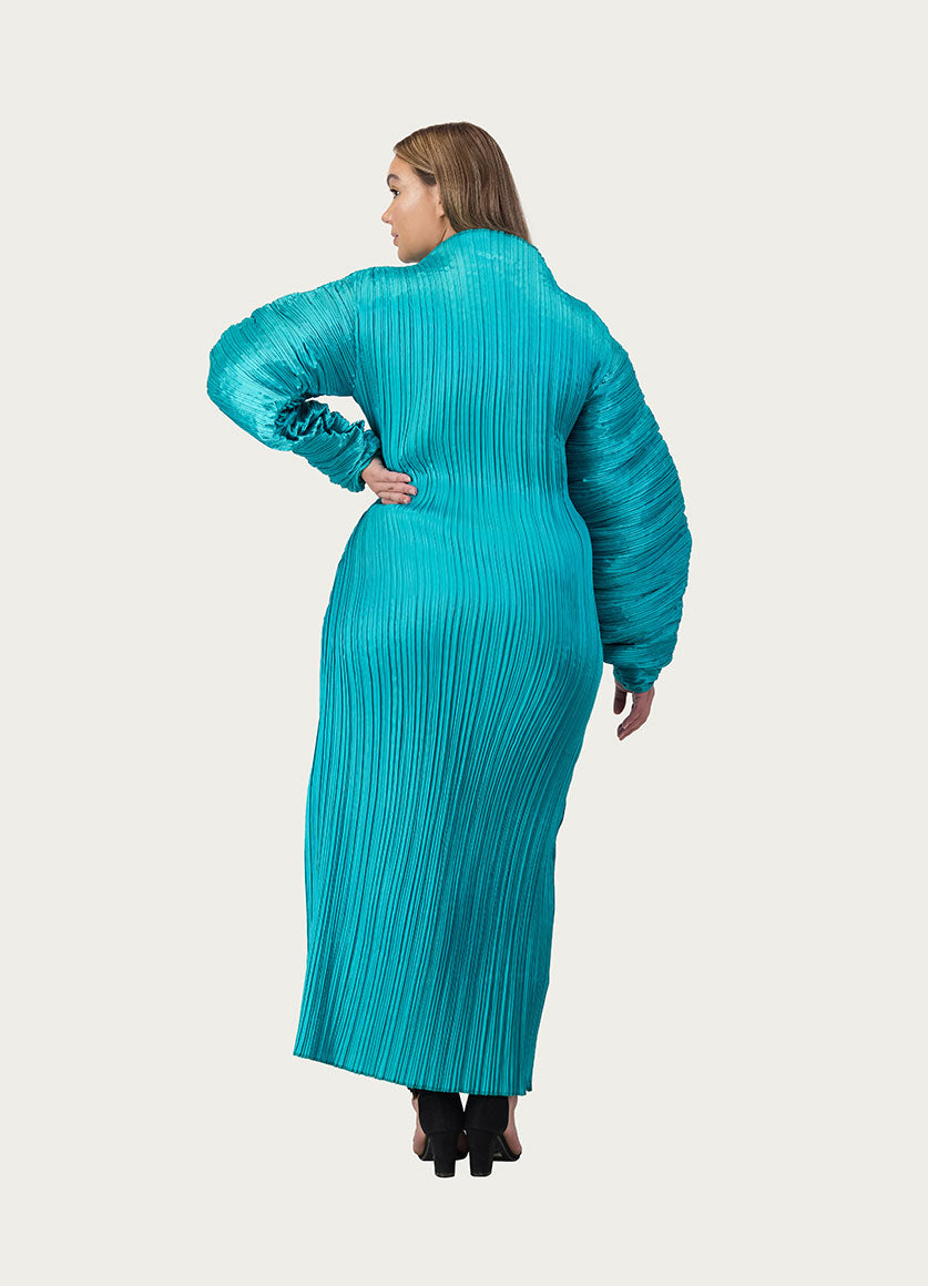 Maxi Oversized Sleeve Dress Aqua