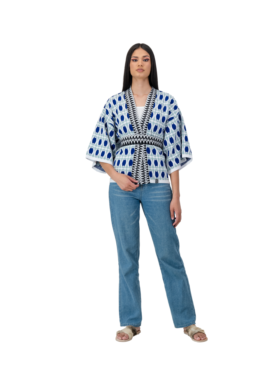 Short Blue Kimono w Belt