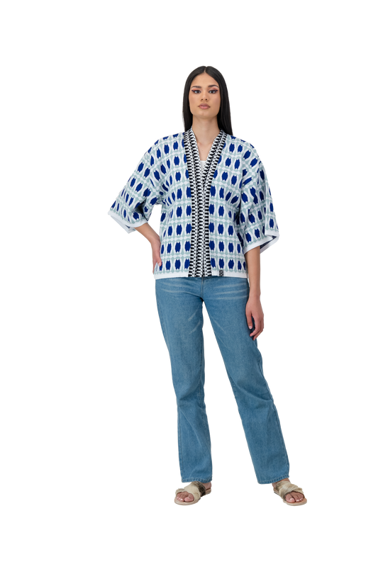 Short Blue Kimono w Belt