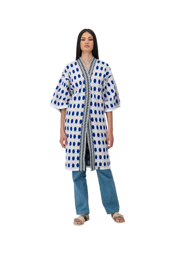 Pink Long Kimono w Belt