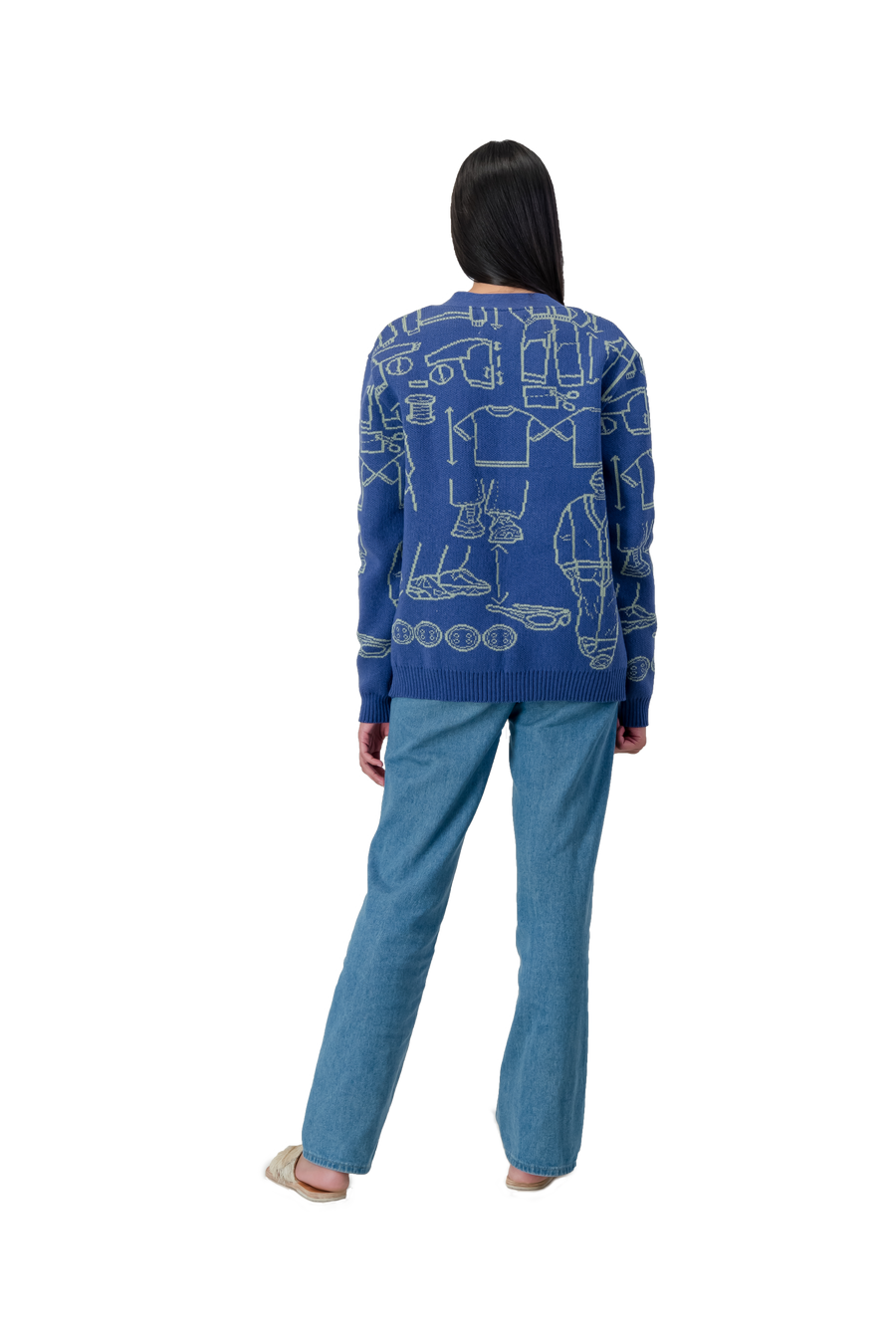 Mohair & Wool Light Blue Cardigan