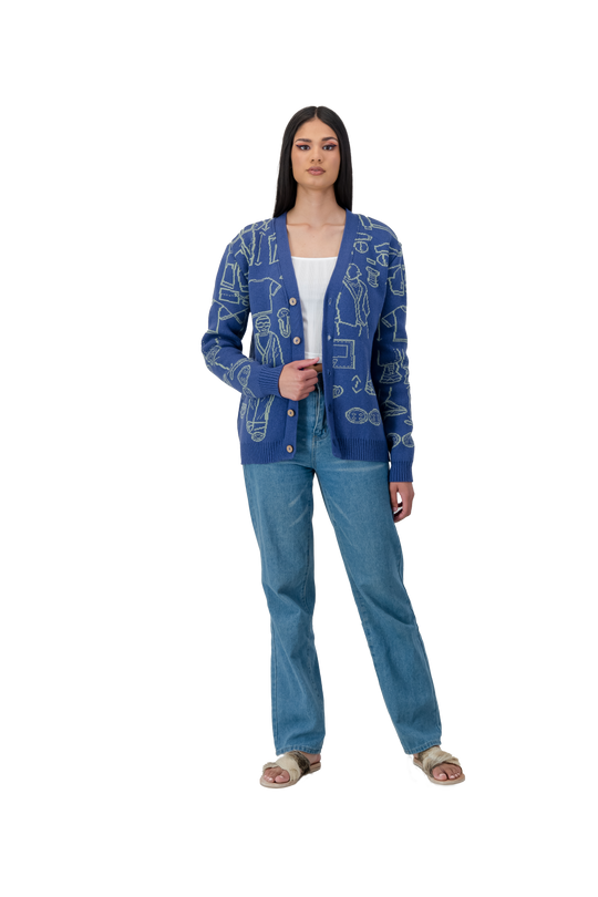 Mohair & Wool Light Blue Cardigan