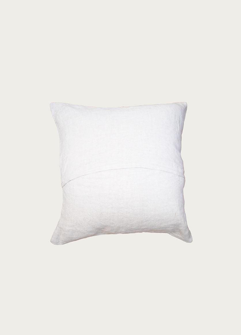 Beige Embroidered Linen Pillow Sheep