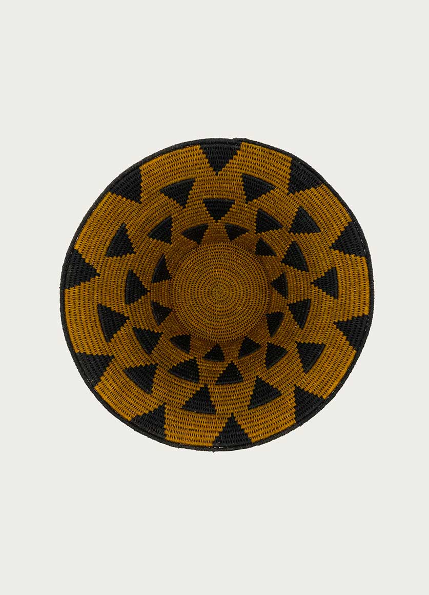 LITTLE TRIANGLES BASKETS  IN COLOURS GINGER AND BLACK LARGE