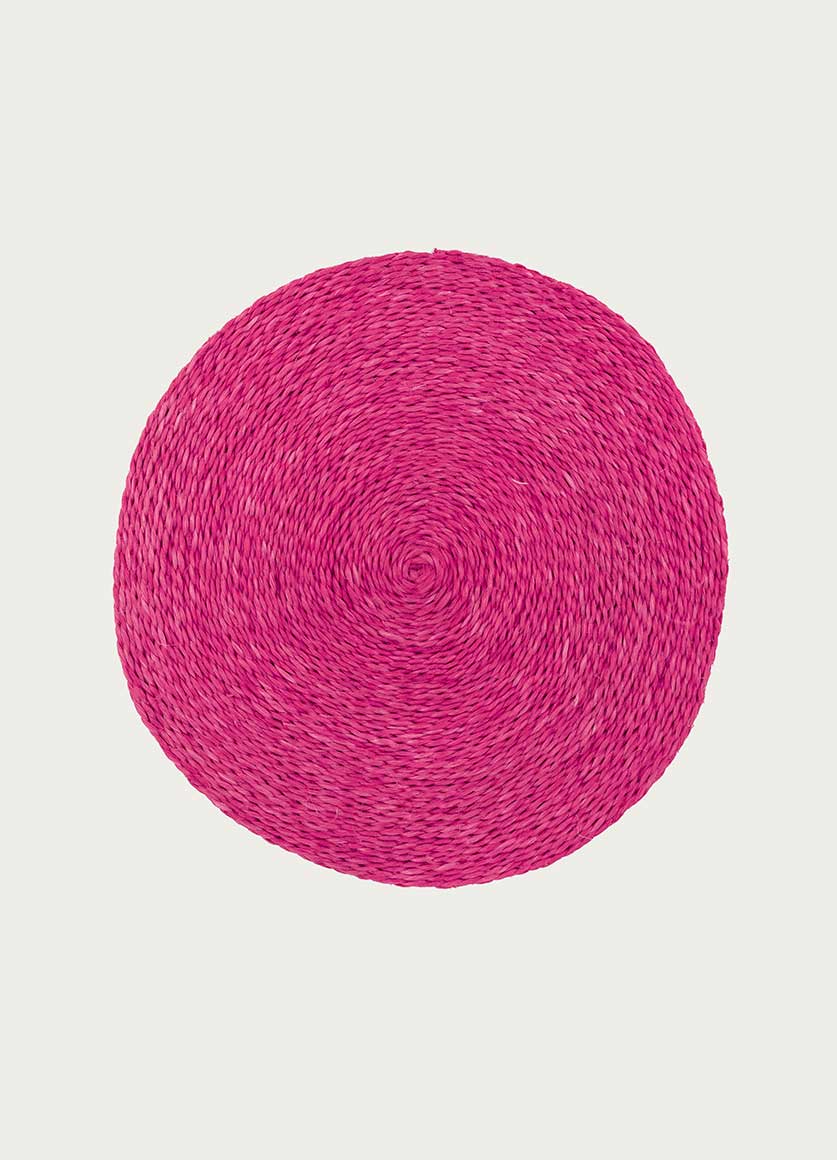 PLAITED PLACEMATS SET OF SIX BGSBTP6XW  FUCHSIA