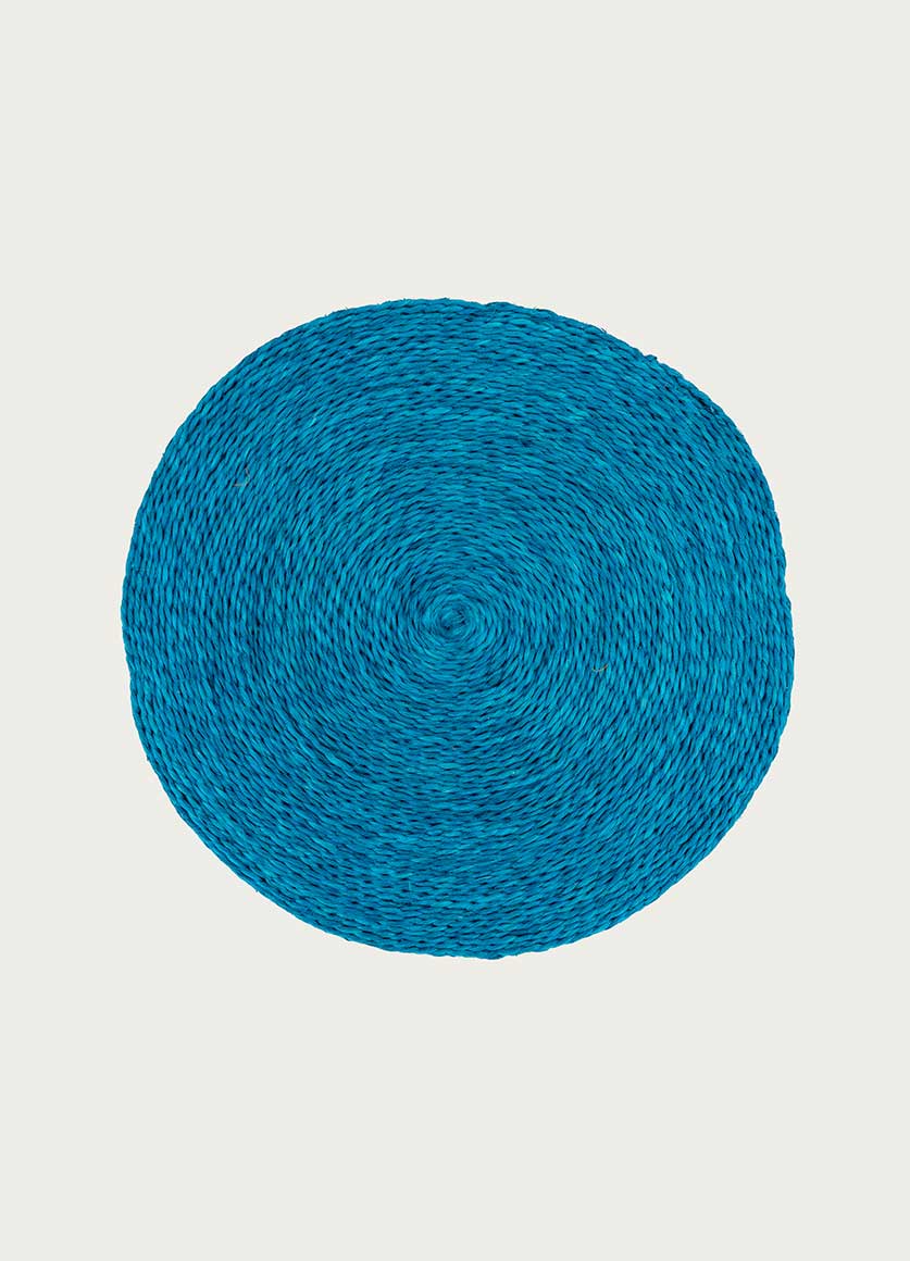 PLAITED PLACEMATS SET OF SIX BGSBTP6XW  TURQUOISE