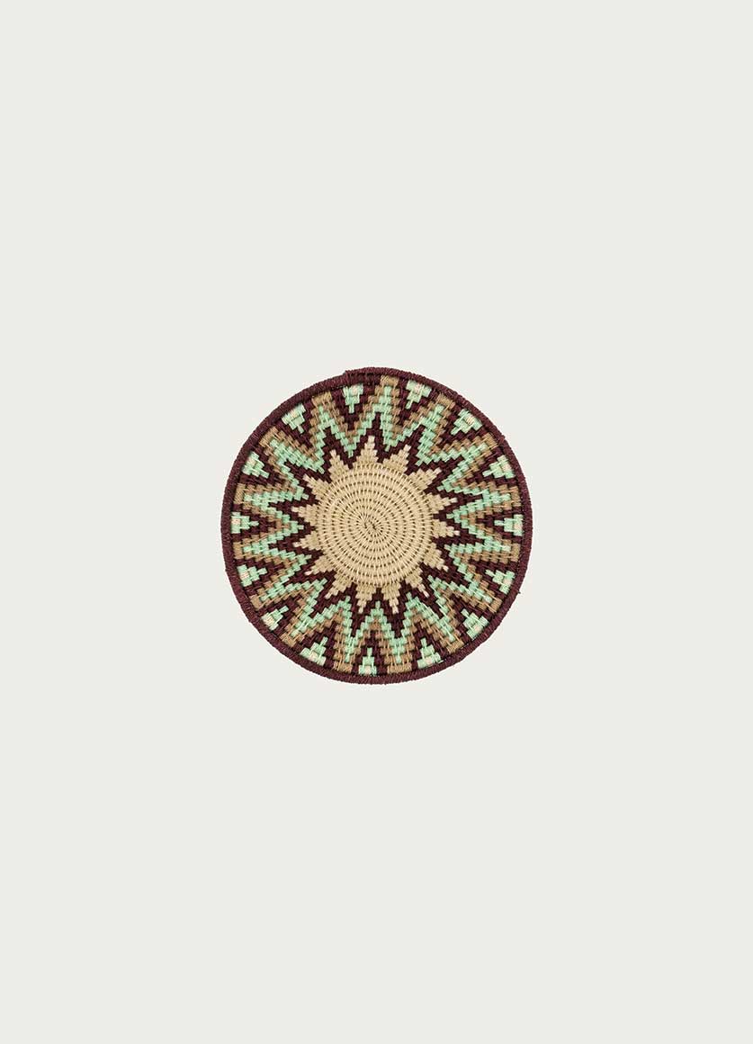 TRADITIONAL PROTEA BASKET COLOURS SAGE, AUBERGINE, OYSTER AND CREAM SMALL