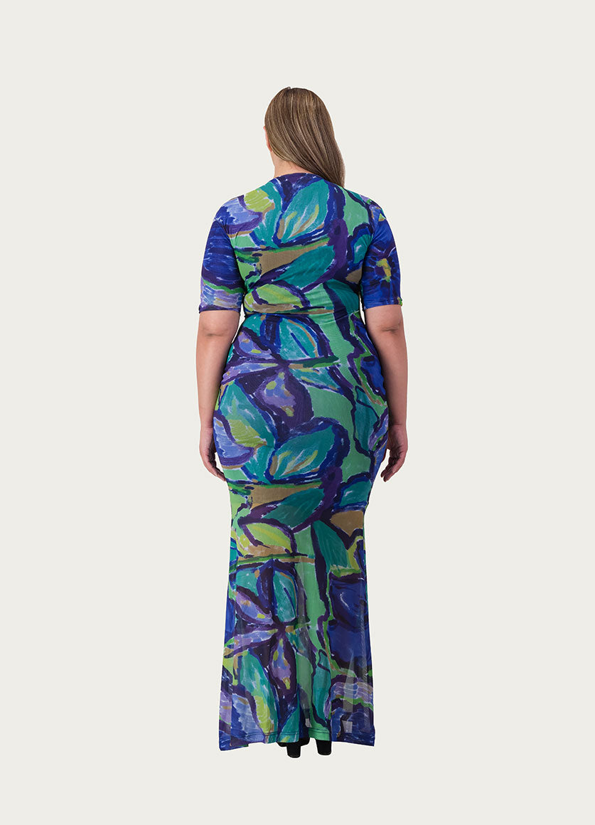 Lava Dress Wildbloom Blue Print