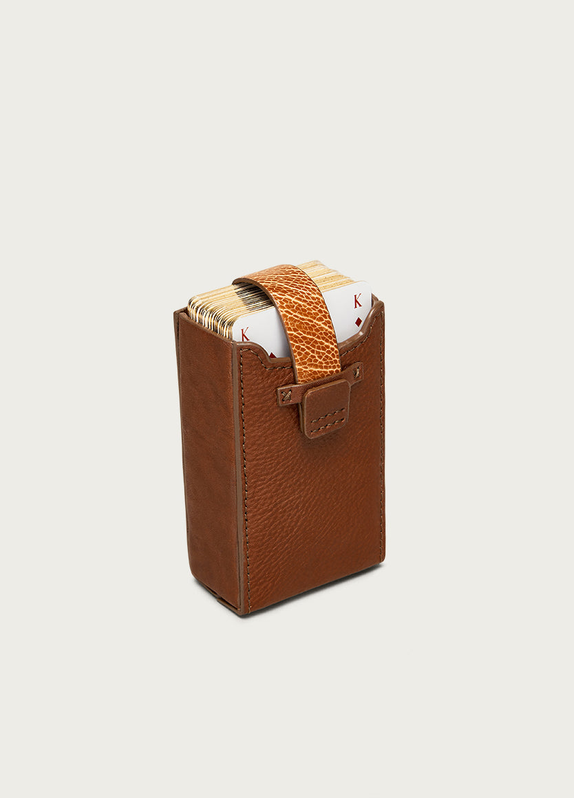 Playing Card Holder Mid Brown