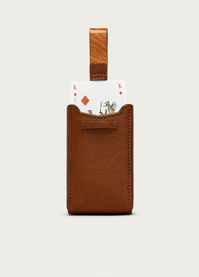 Playing Card Holder Mid Brown
