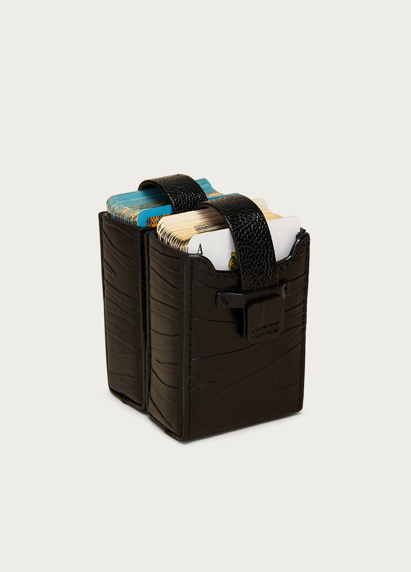 Bridge Card Holder Black Zebra