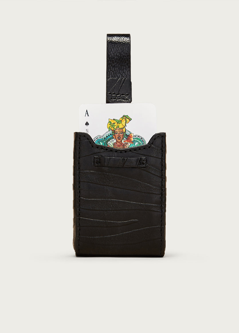 Bridge Card Holder Black Zebra