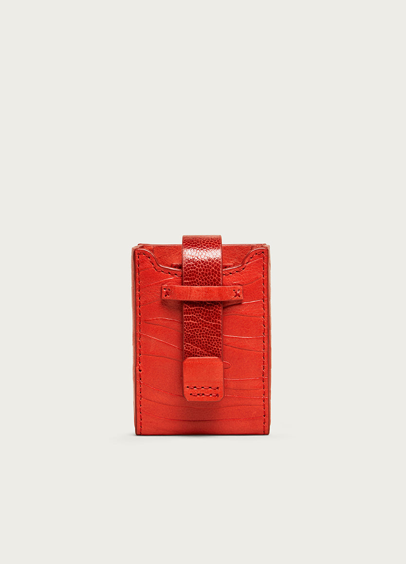 Bridge Card Holder Scarlet Red Zebra