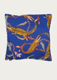 River Chase Royal Linen Cushion Cover