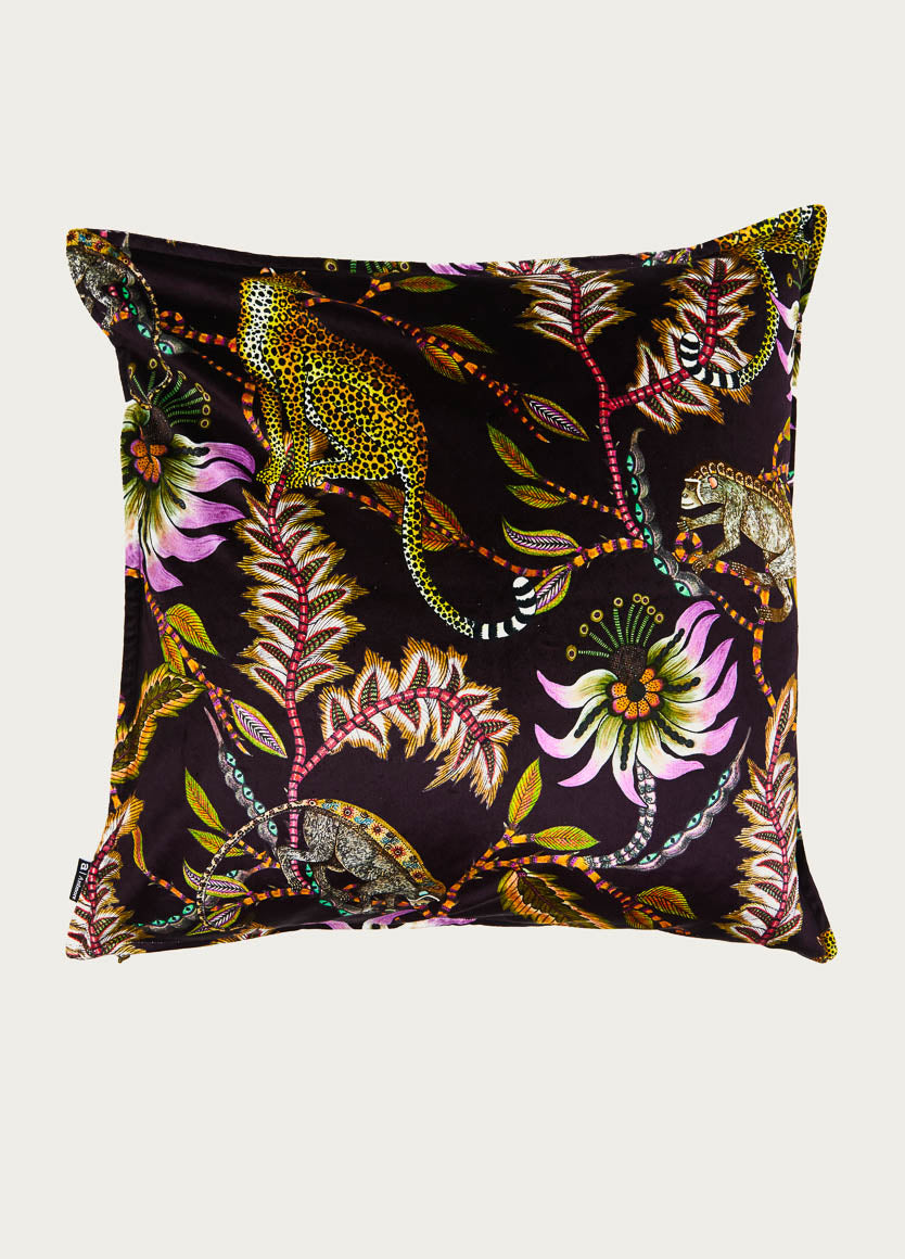 Monkey Bean Night Velvet Cushion Cover