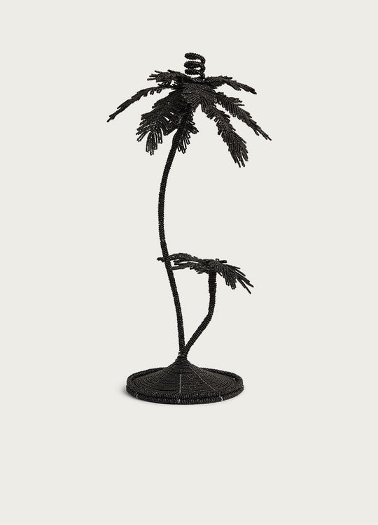 Black Palm Tree Candleholder L