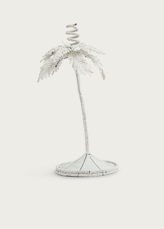 White Palm Tree Candleholder M