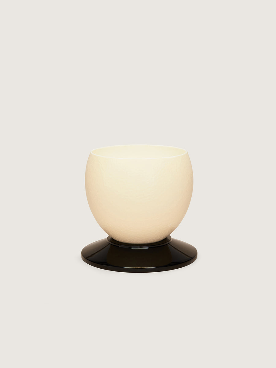 Ostrich Egg Candle Coastal - Petitgrain & Lavender - Black