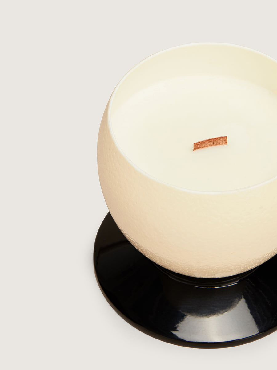 Ostrich Egg Candle Karoo - Mopani & Omumbiri - Black