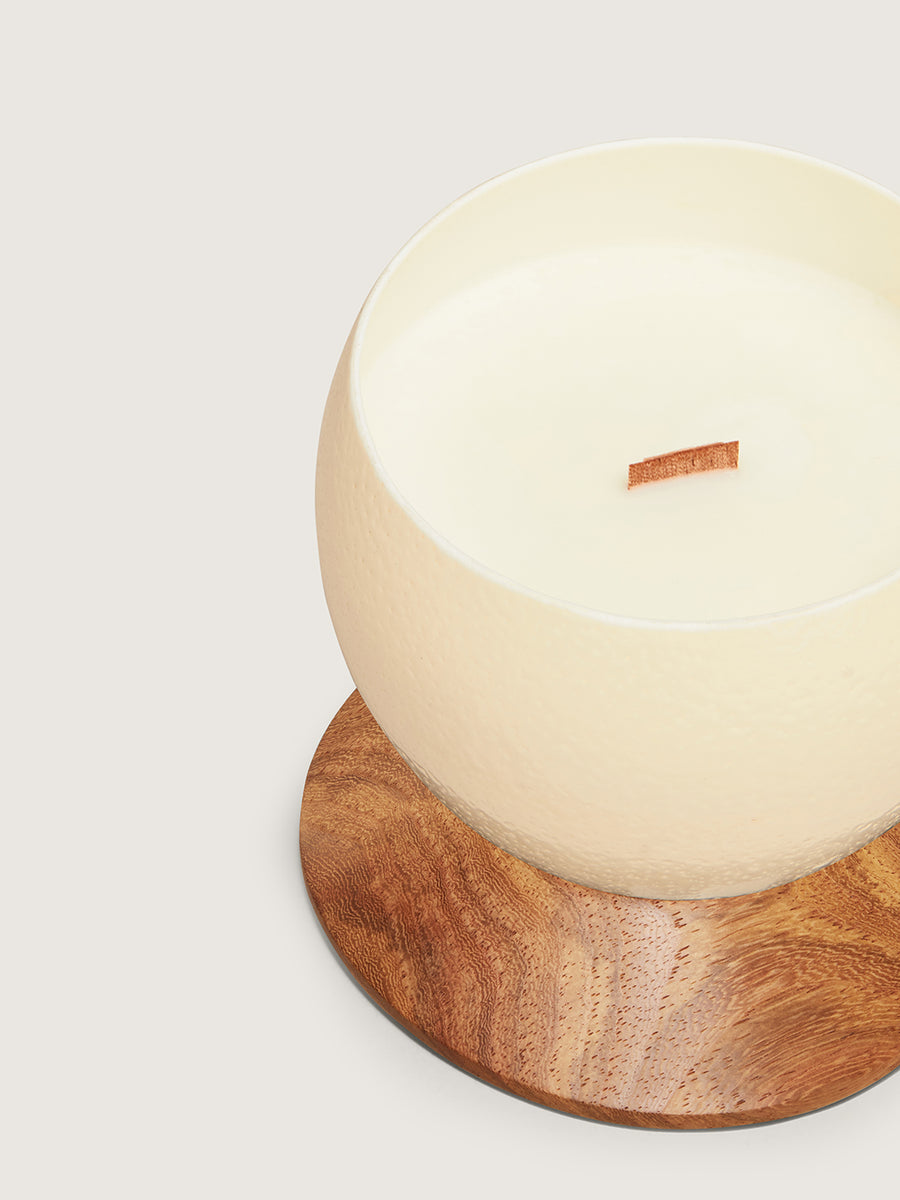 Ostrich Egg Candle Karoo - Mopani & Omumbiri - Natural