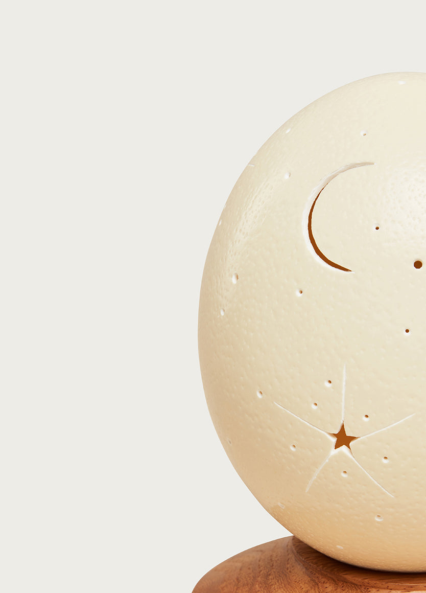 Carved Egg Moon & Stars