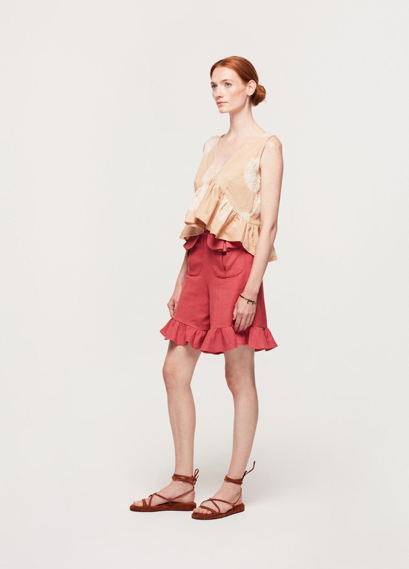 Paperbag Shorts Carmine