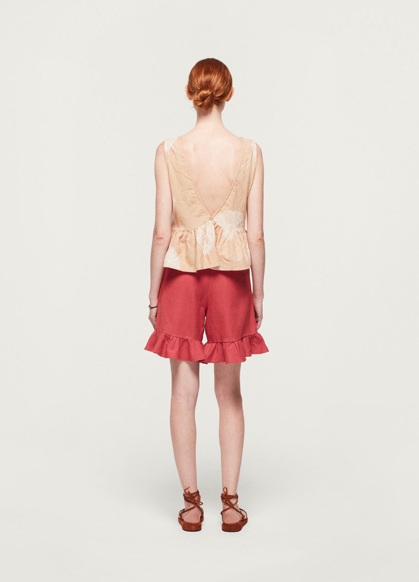 Paperbag Shorts Carmine