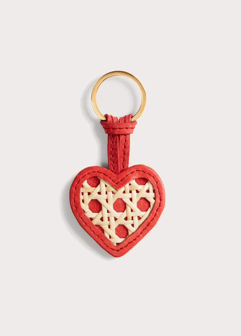 Rattan Keyring Scarlet Red