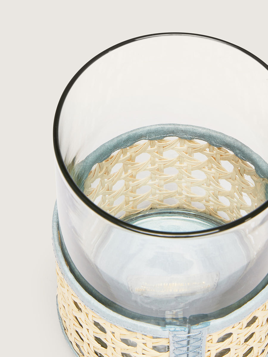 Rattan Vase Blue