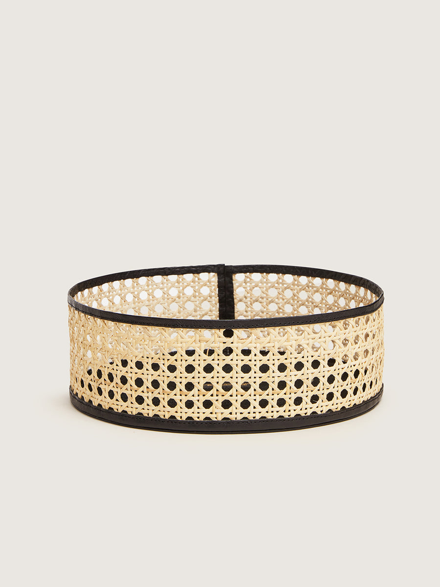 Rattan Bread Basket Black