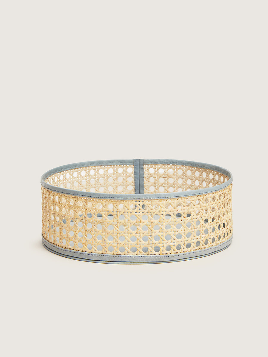 Rattan Bread Basket Blue