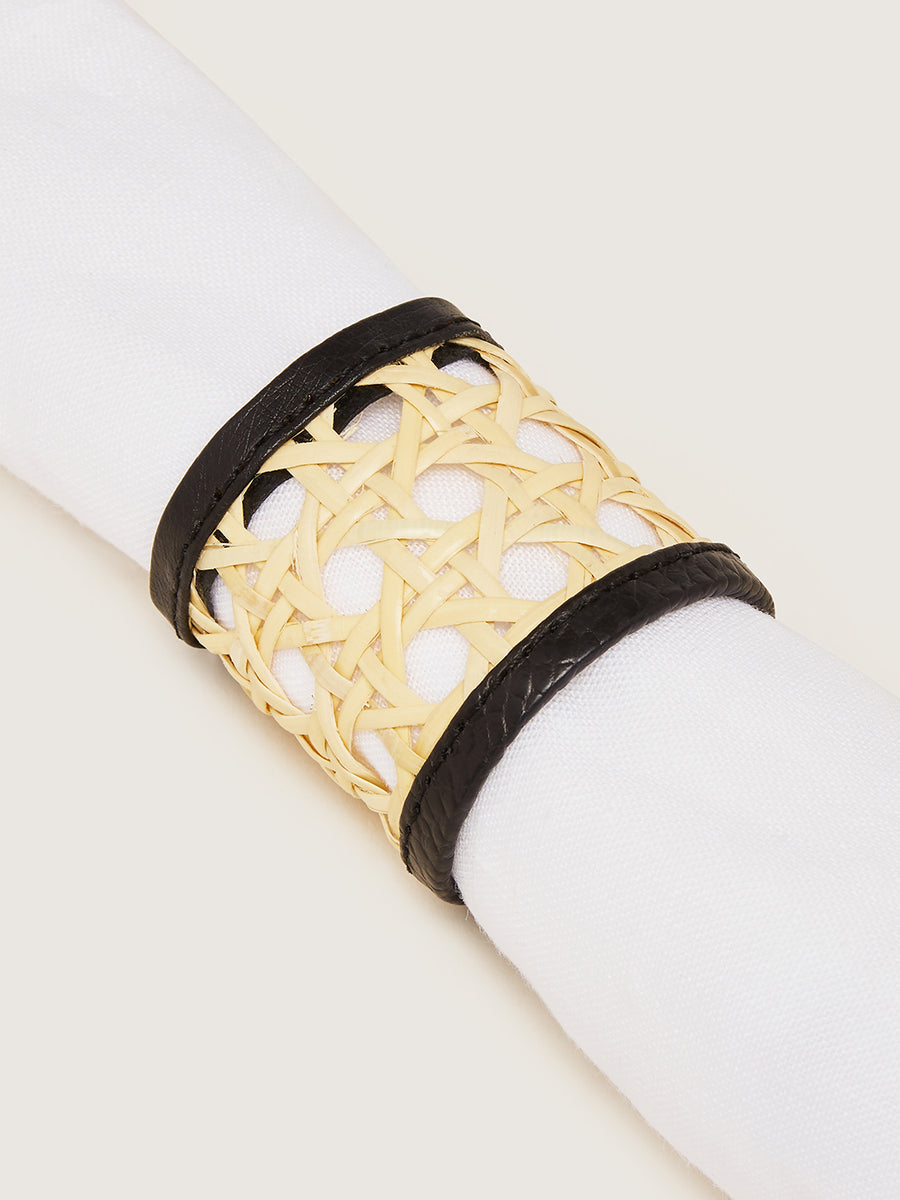 Serviette Rings Black Set of 4