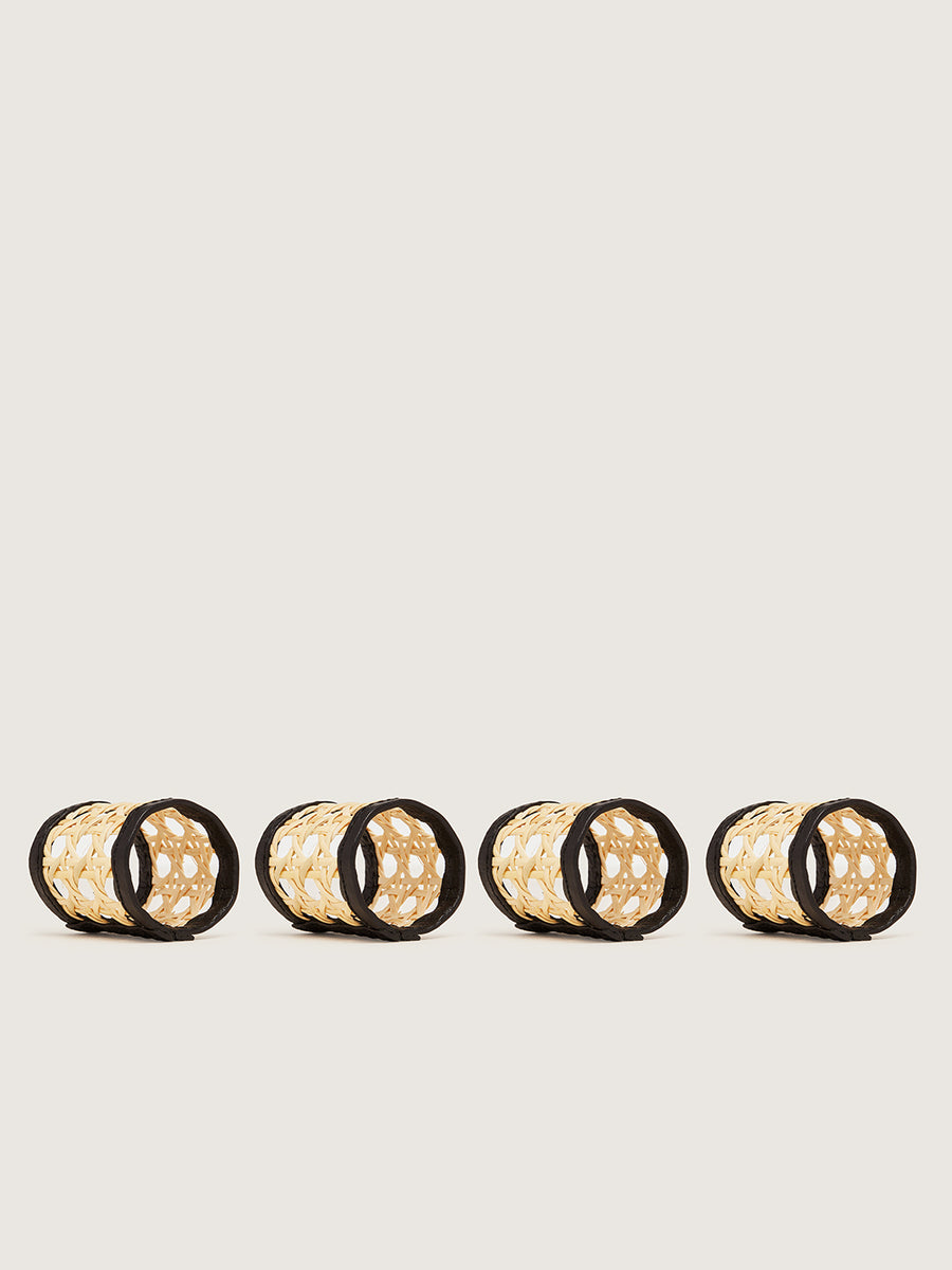 Serviette Rings Black Set of 4